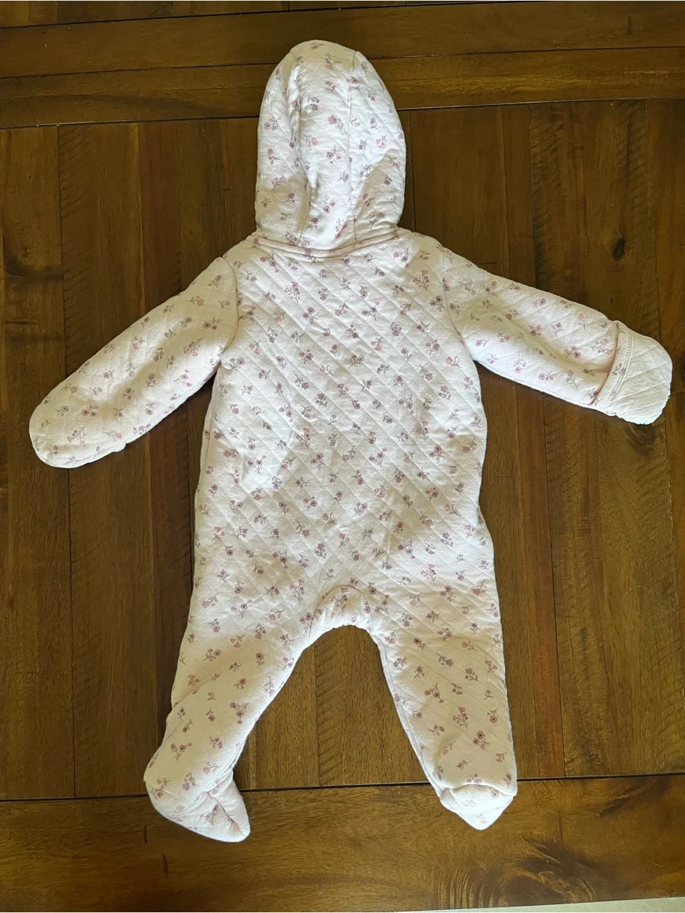 Carter’s Baby Girl Pink Floral Sherpa-Lined Hooded Jumpsuit